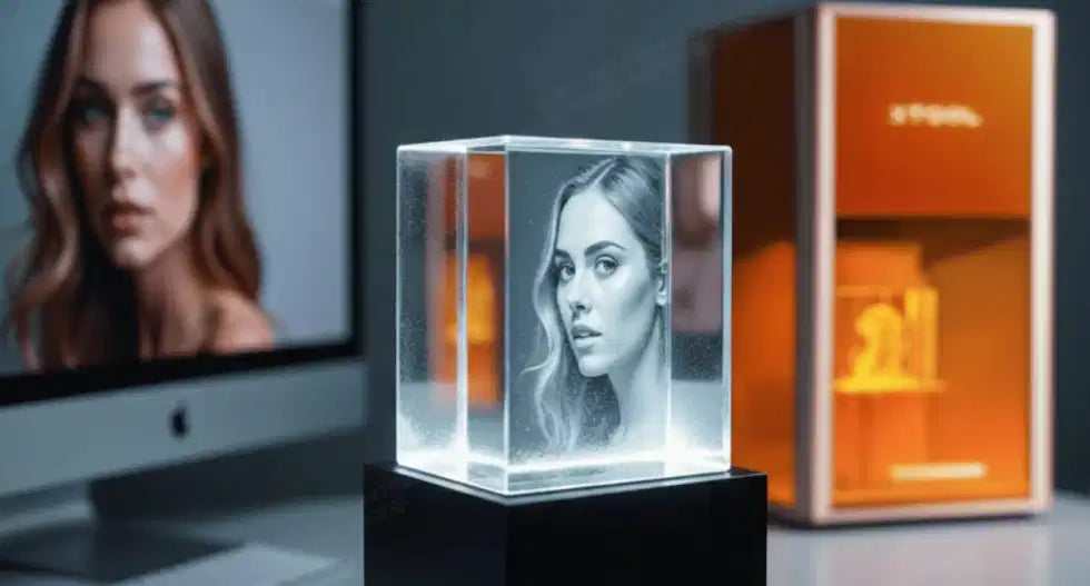 uv laser 3D crystal engraving