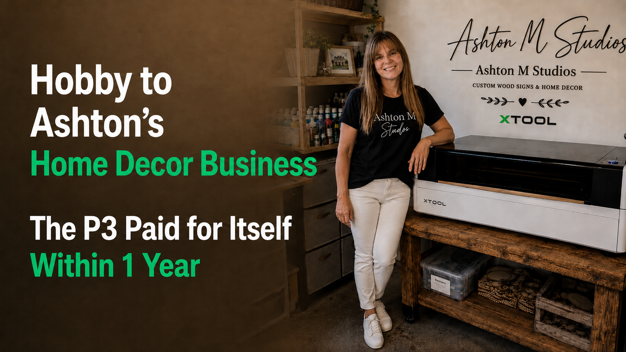 How She Turned Her Dining Room into a Woodworking Business | xTool P3