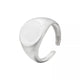 925 Silver Oval Signet Rings (3pcs)