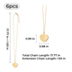 Stainless Steel Heart Necklace (6pcs)