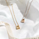 Gold Stainless Steel Lock Necklace (6pcs)