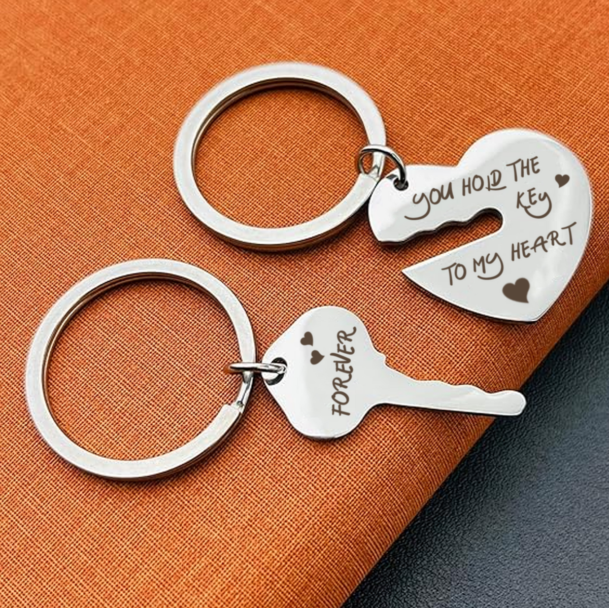 Steel Heart & Key Keychain Set | xTool Materials