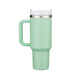 Green to Silver Stainless Steel Tumbler with Removable Handle (40oz)