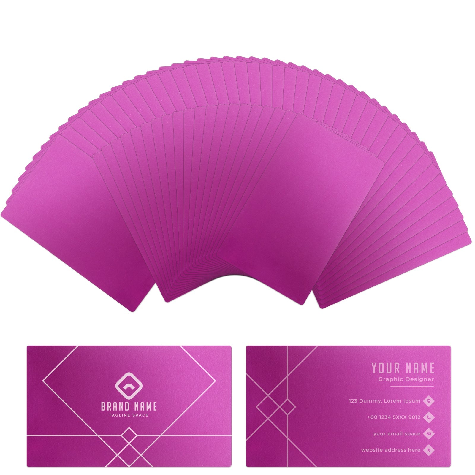 Purple Aluminum Business Cards (60pcs)