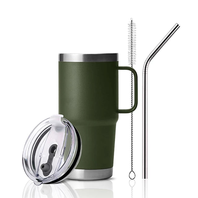 Highlands Olive Stainless Steel Tumbler kit with Handle (20oz)