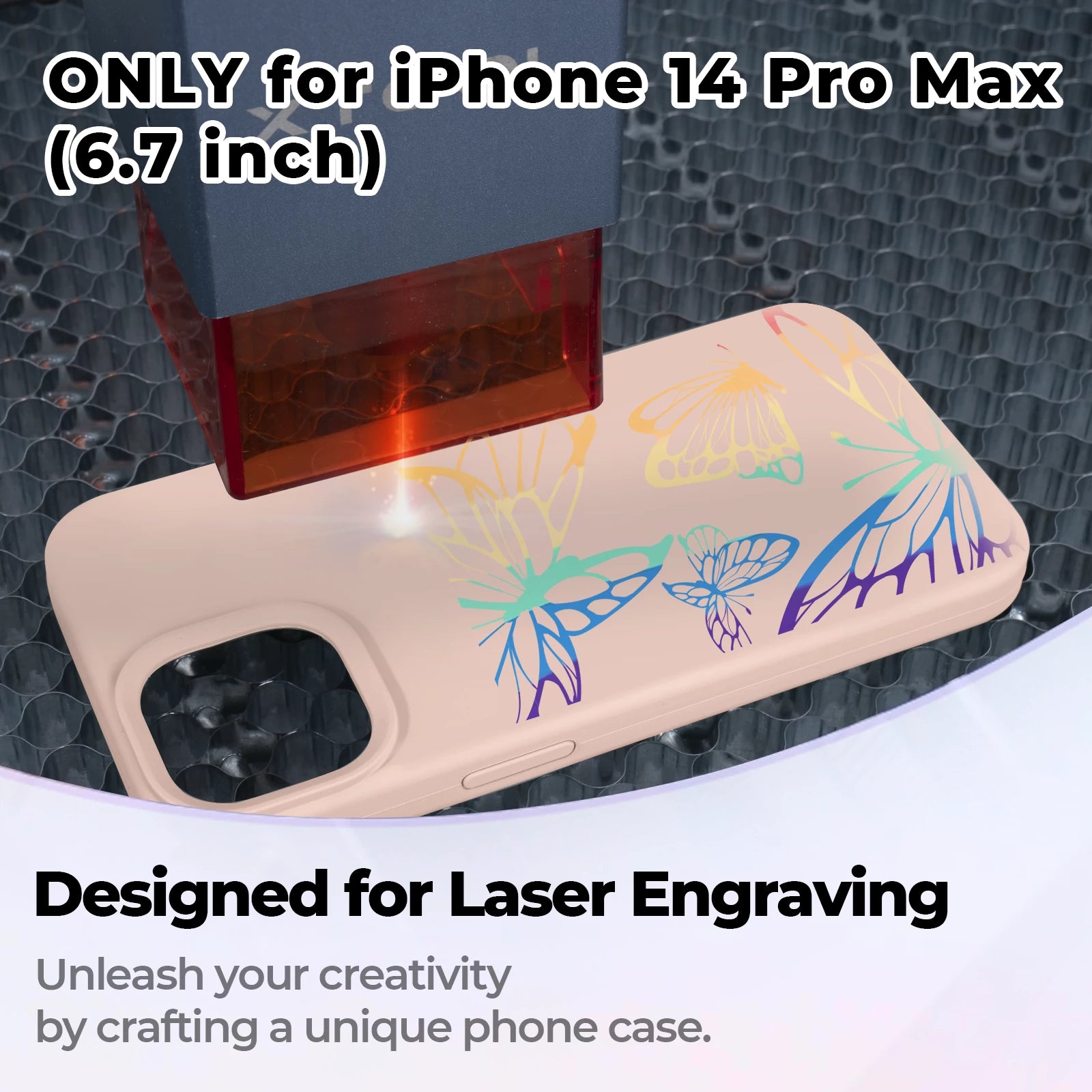 Silicone Magnetic iPhone Case with Laserable Rainbow Filling