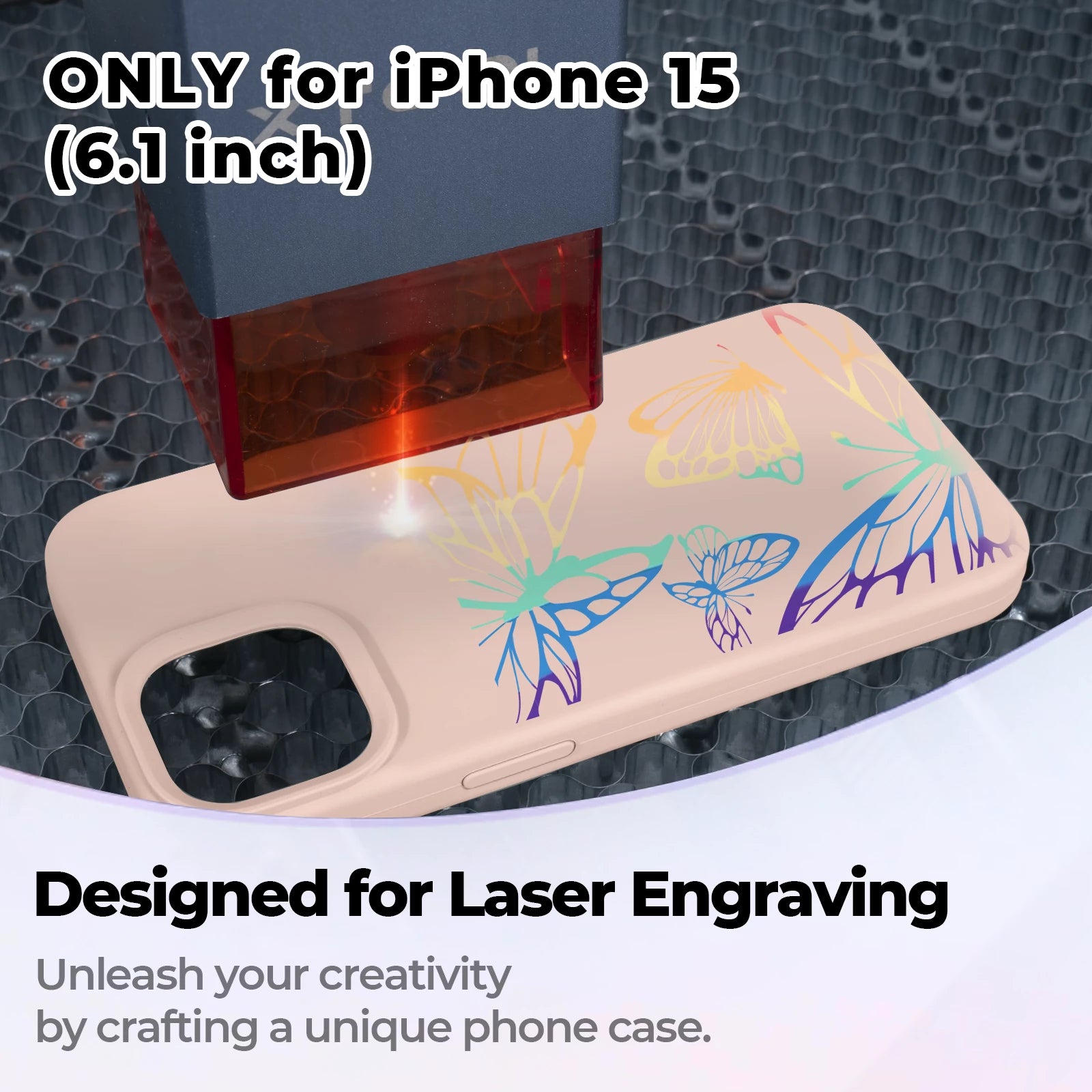 Silicone Magnetic iPhone Case with Laserable Rainbow Filling