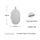 Stainless Steel Silver Irregular Oval Pendant (10pcs)