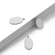 Stainless Steel Silver Irregular Oval Pendant (10pcs)