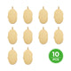 Stainless Steel 18K Gold Irregular Oval Pendant (10pcs)