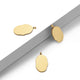 Stainless Steel 18K Gold Irregular Oval Pendant (10pcs)
