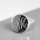 925 Silver Oval Signet Rings (3pcs)