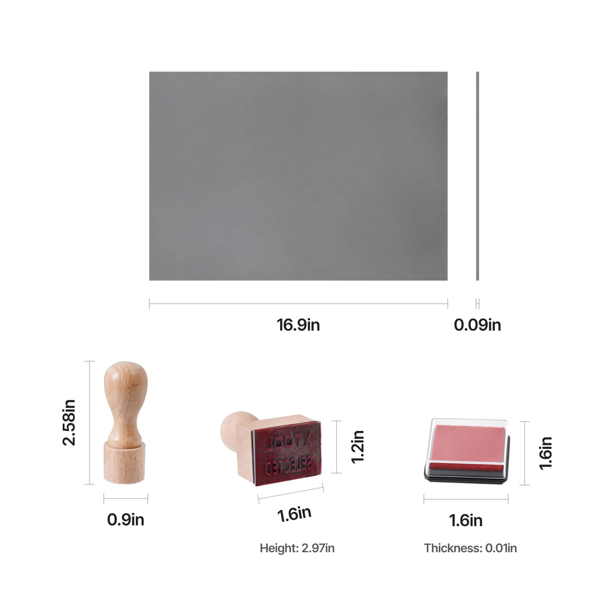 Laser Engraving Rubber Stamp Set