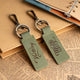 Olive Green Leather Keychain (5pcs)