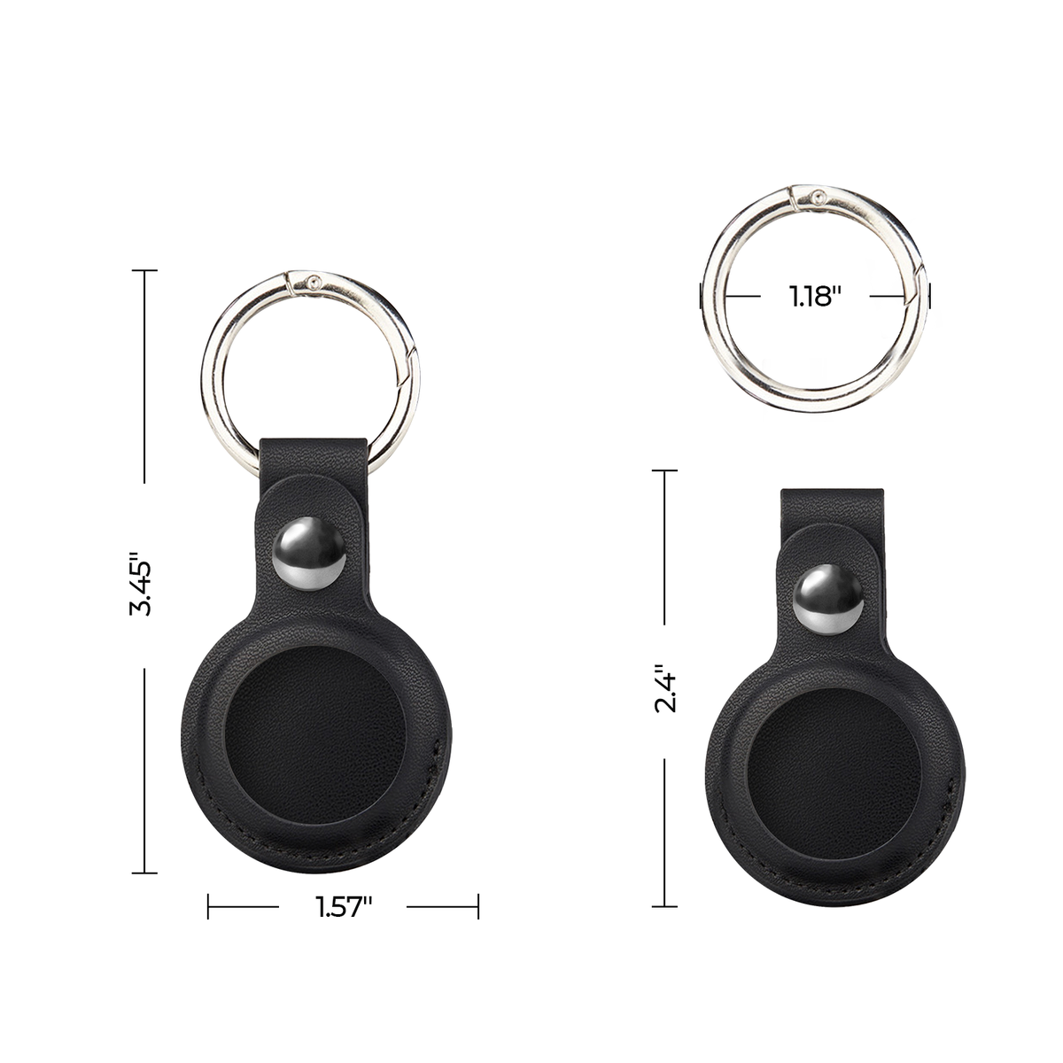 ELZO 2pcs Tag Keychain, custodia in pelle PU compatibile con AirTag (2021), custodia protettiva anti-perdita, adatta per borse da scuola, collari per cani, portafogli, portachiavi ELZO 2pcs Tag Keychain, custodia in pelle PU compatibile con AirTag (2021), custodia protettiva anti-perdita, adatta per borse da scuola, collari per cani, portafogli, portachiavi