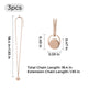 Rose Gold Stainless Steel Spinner Necklace (3pcs)