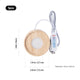 dimensions of battery powered round wood light base for 3D crystal art display