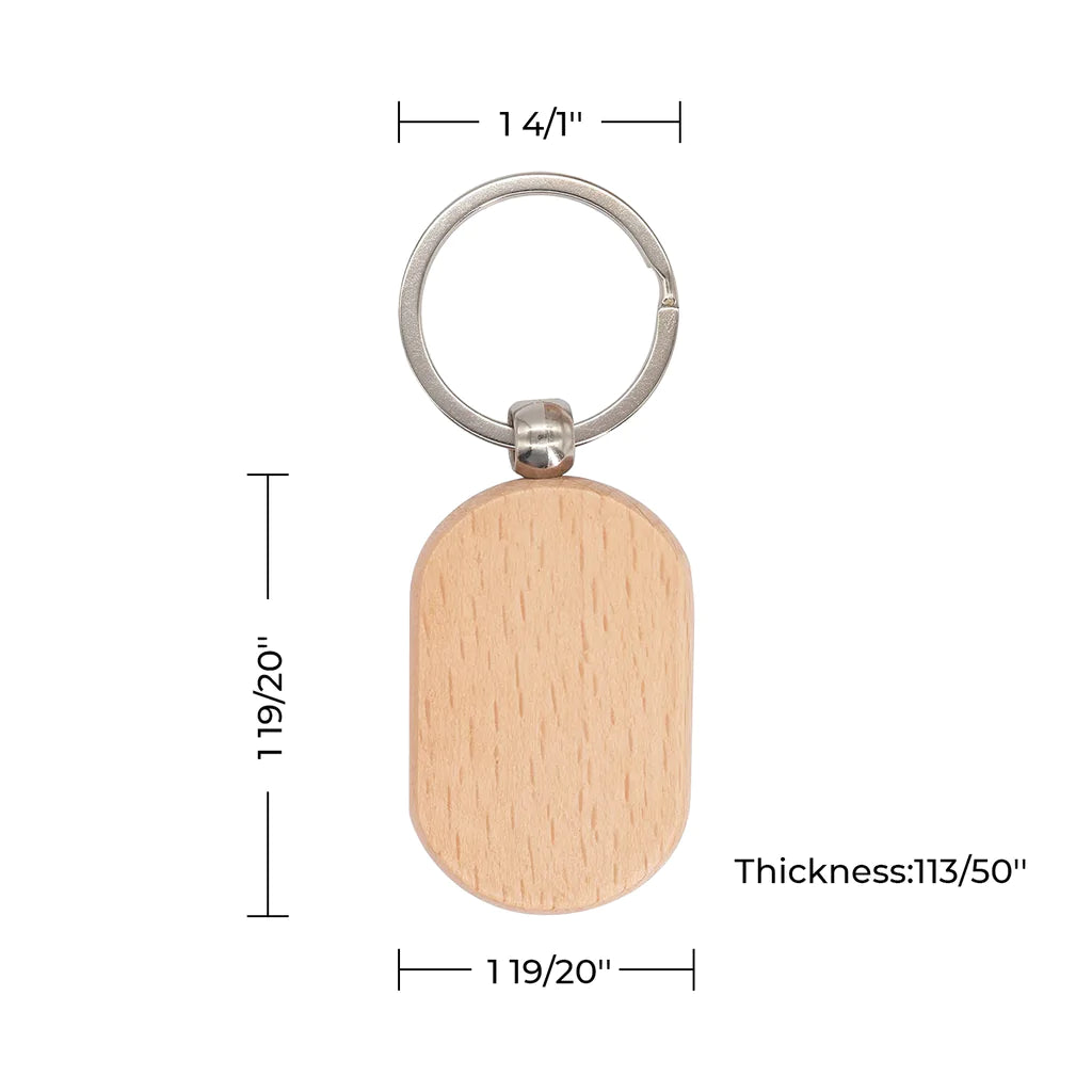 Wooden Keychain (10pcs)