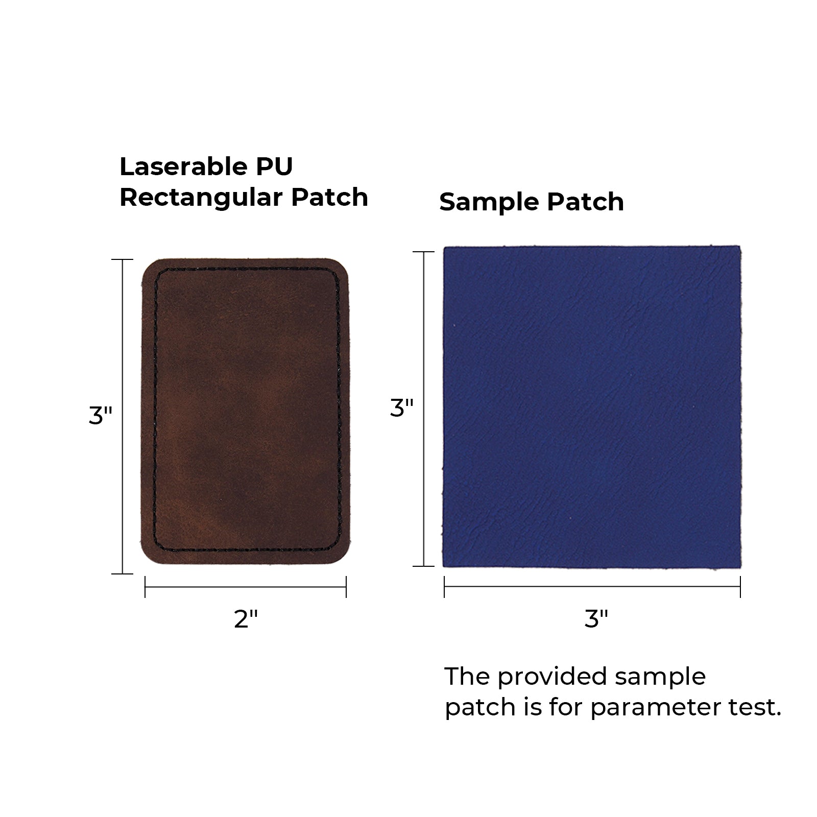 Brown to Gold Laserable PU Rectangular Patch (10pcs)