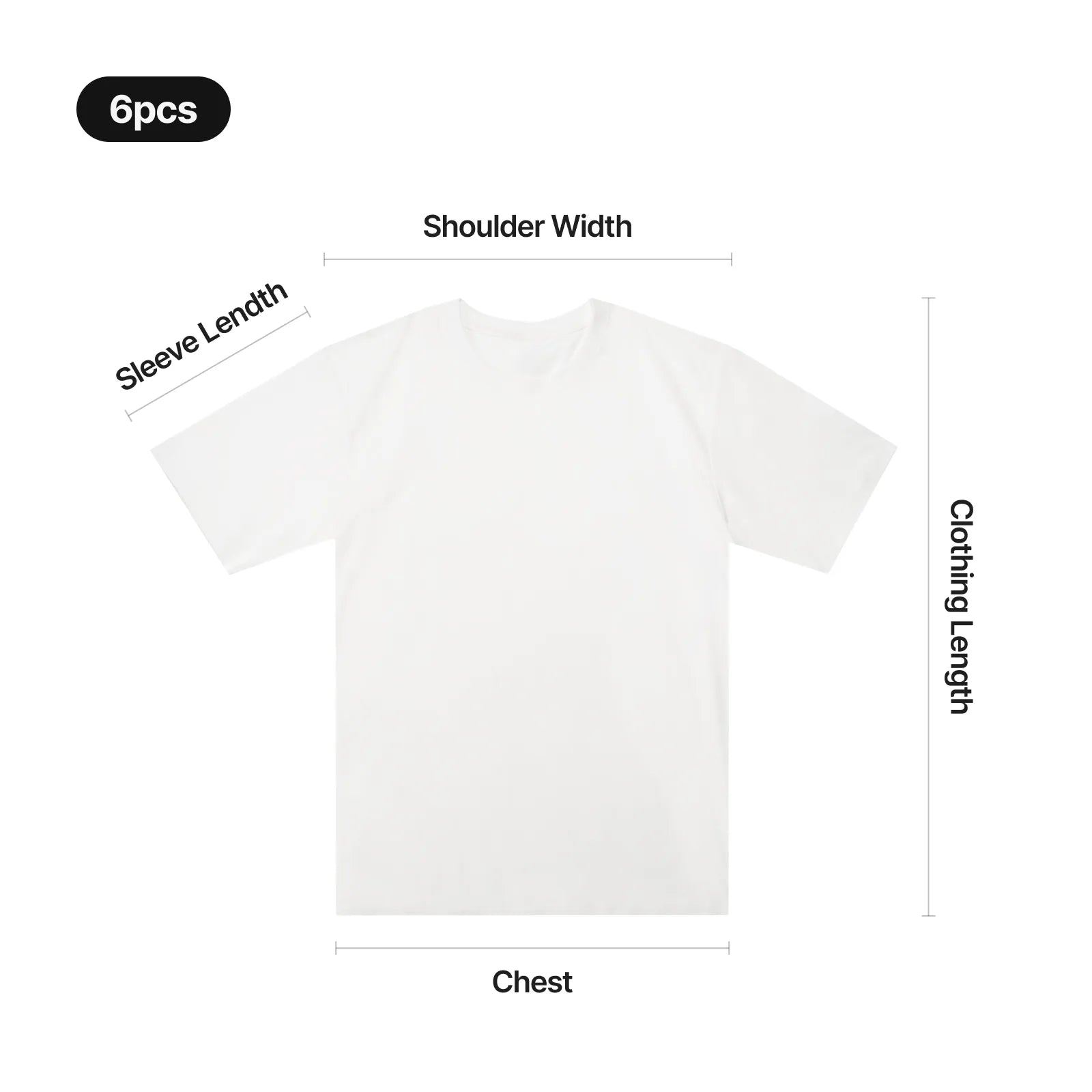 180g 100 cotton t shirt 6pcs 06