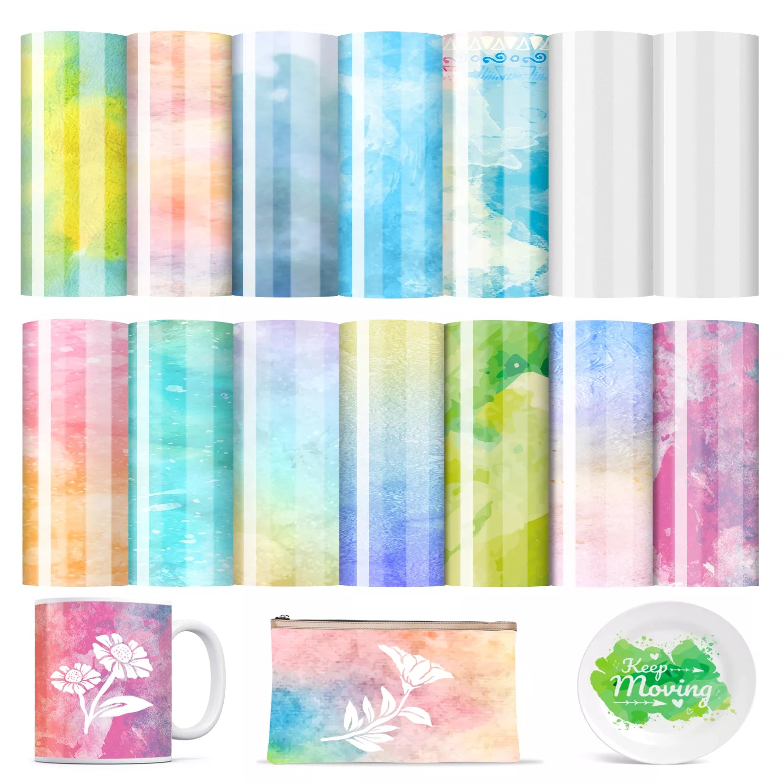 Watercolor Infusible Ink Transfer Sheets (14pcs)