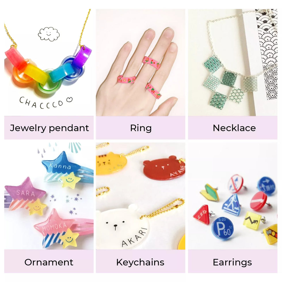 Colored Shrinky Dink Paper 13pcs