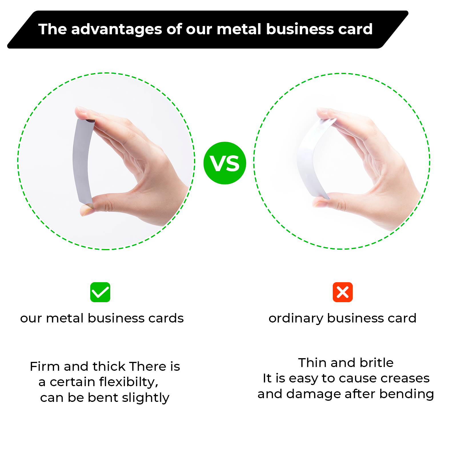 Red Aluminum Business Cards (60pcs)