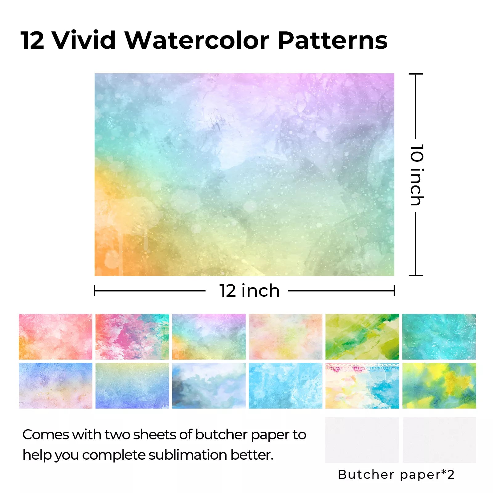 Watercolor Infusiable Ink Transfer Sheets (14pcs)