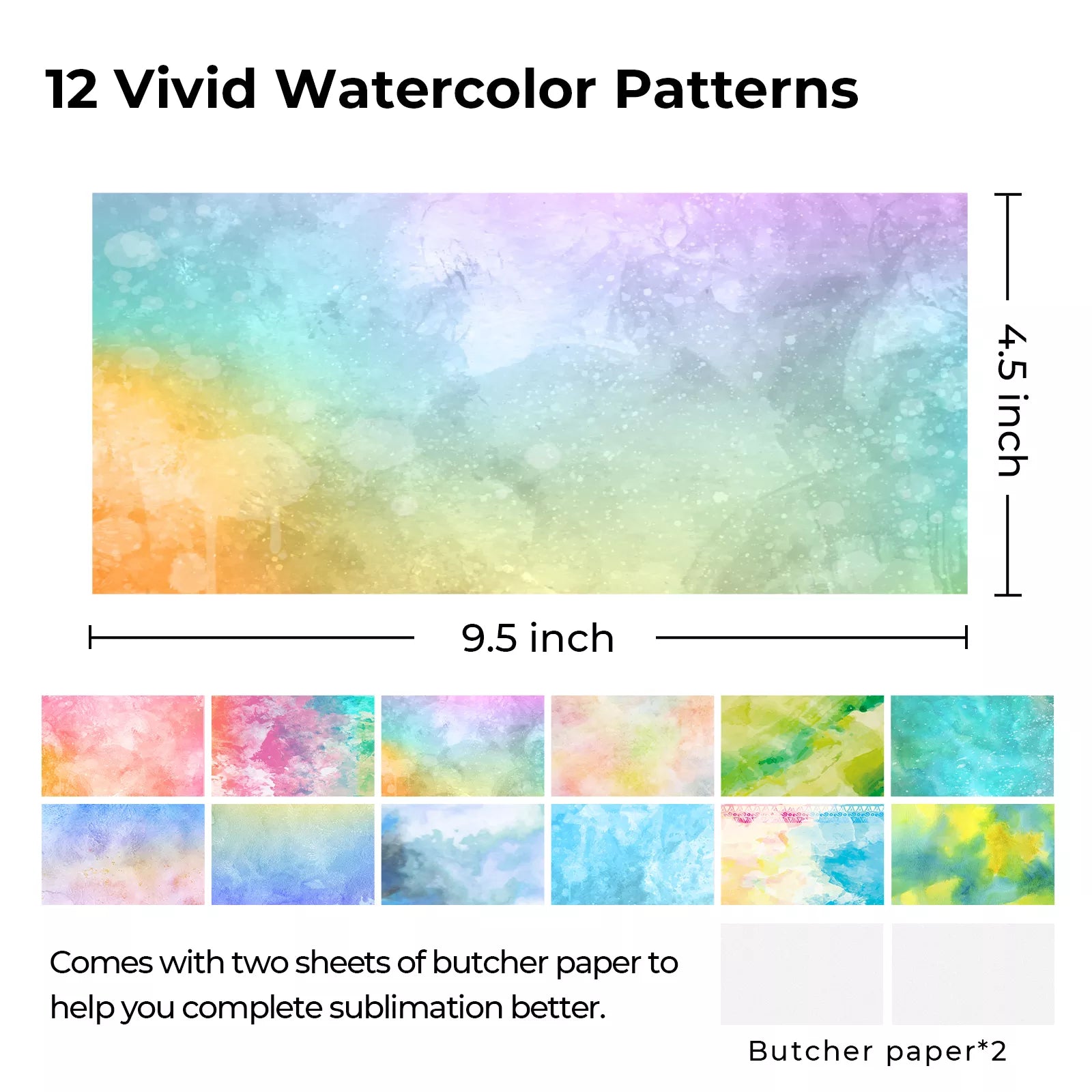 Watercolor Infusible Ink Transfer Sheets (14pcs)