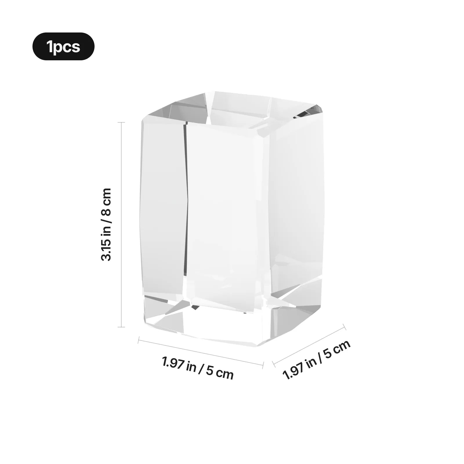 315 x315 x315  chamfered rectangular k9 crystal 04