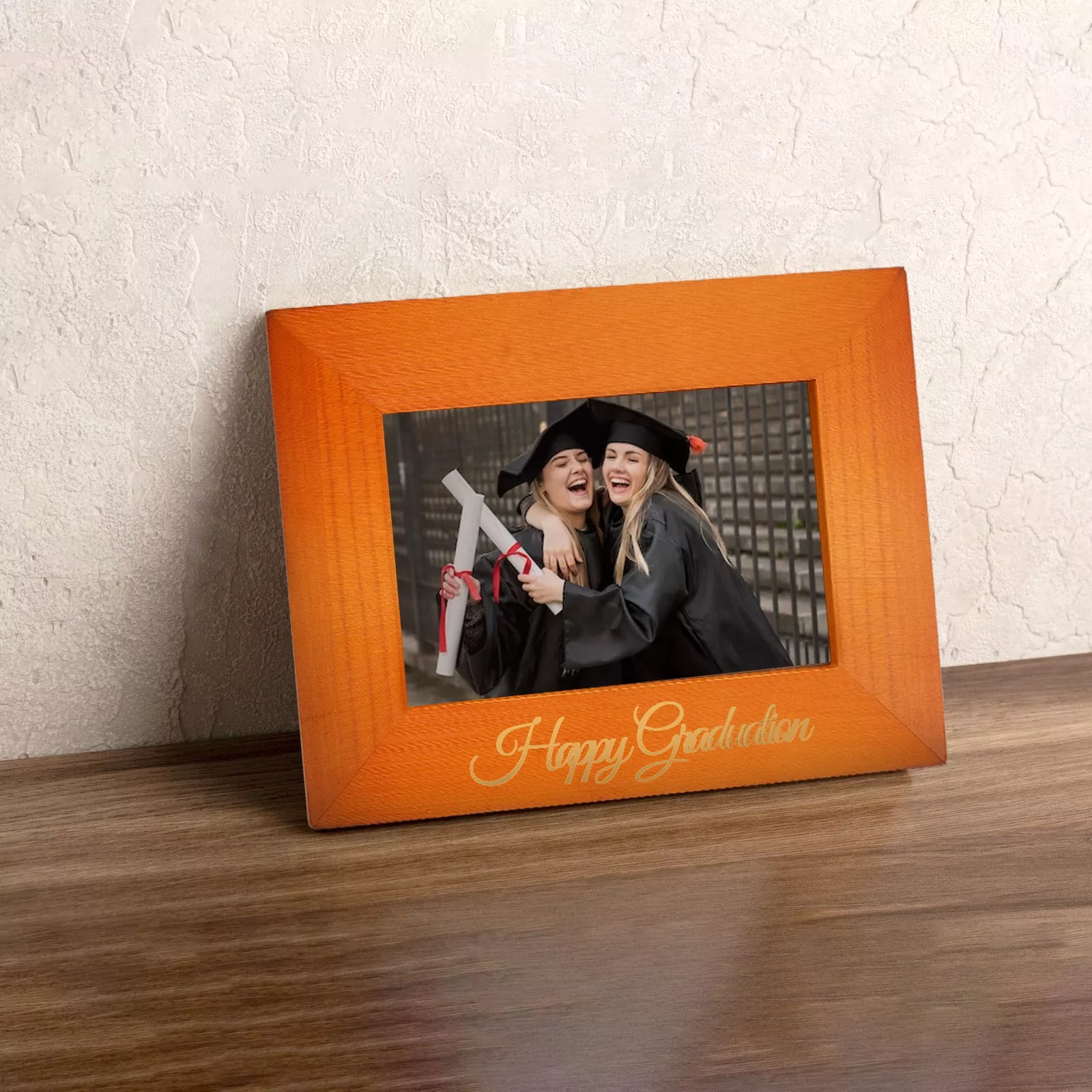 Wooden-colored Wooden Photo Frame (3pcs)