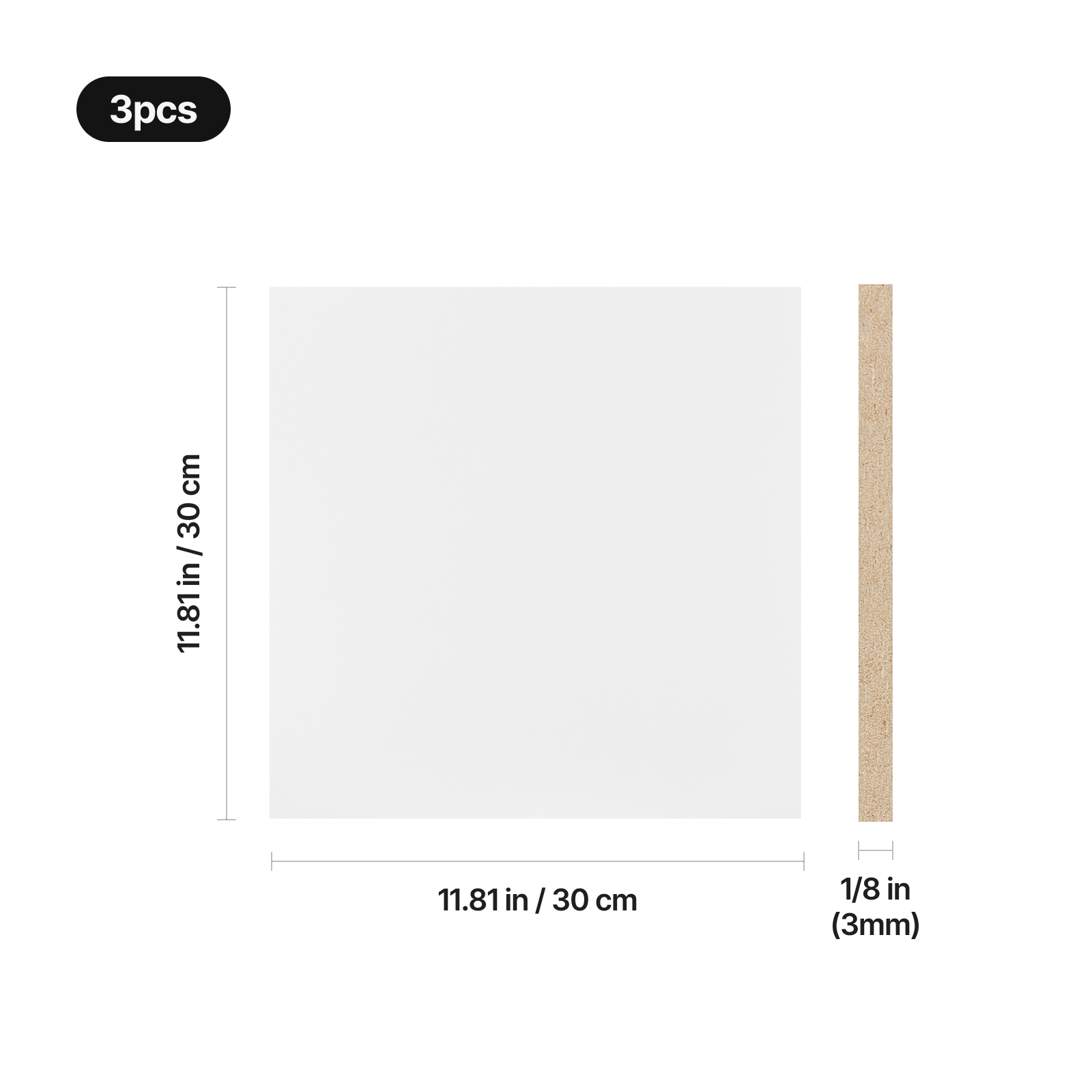 3mm white mdf board 30 30cm 3pcs 03