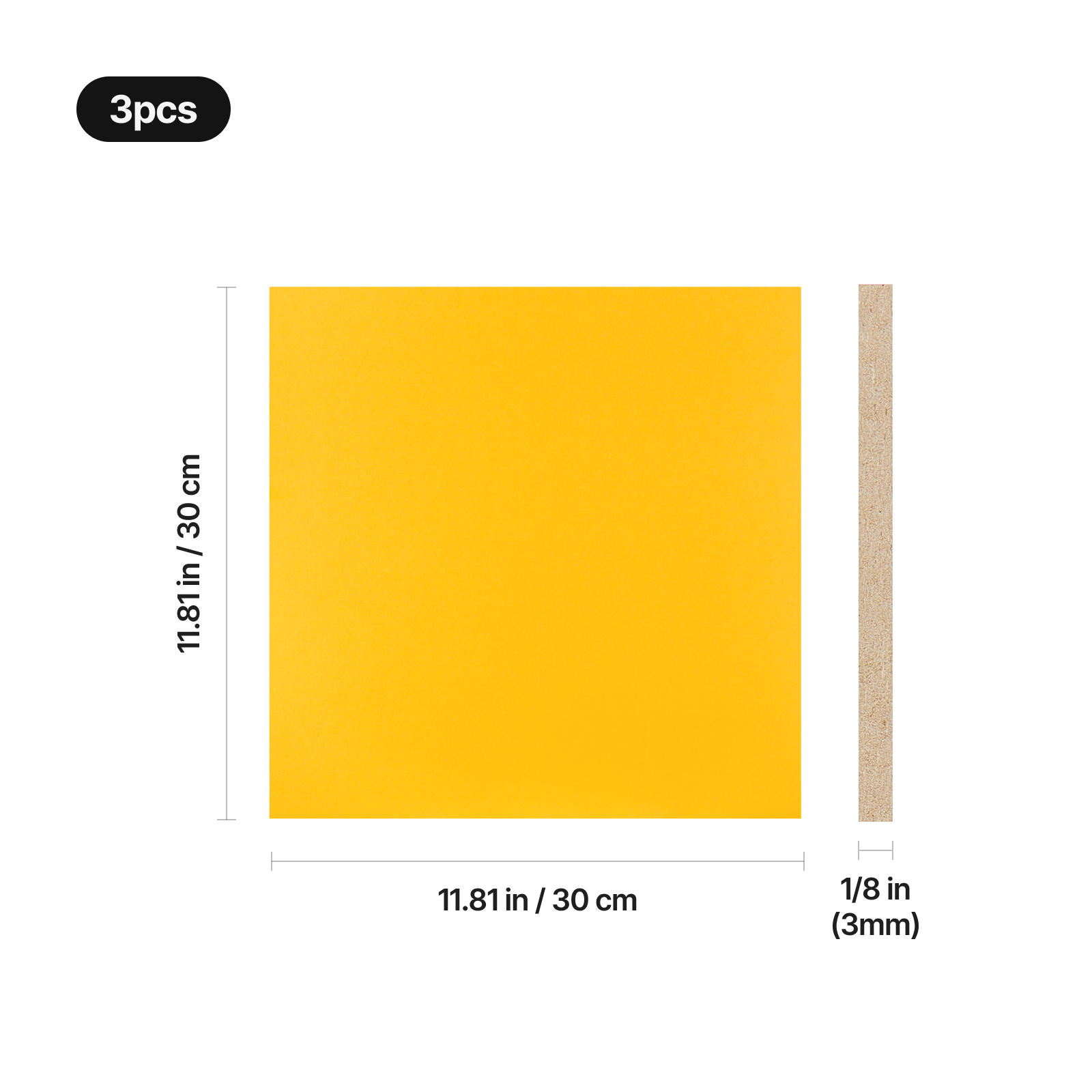 3mm yellow mdf board 30 30cm 3pcs 03