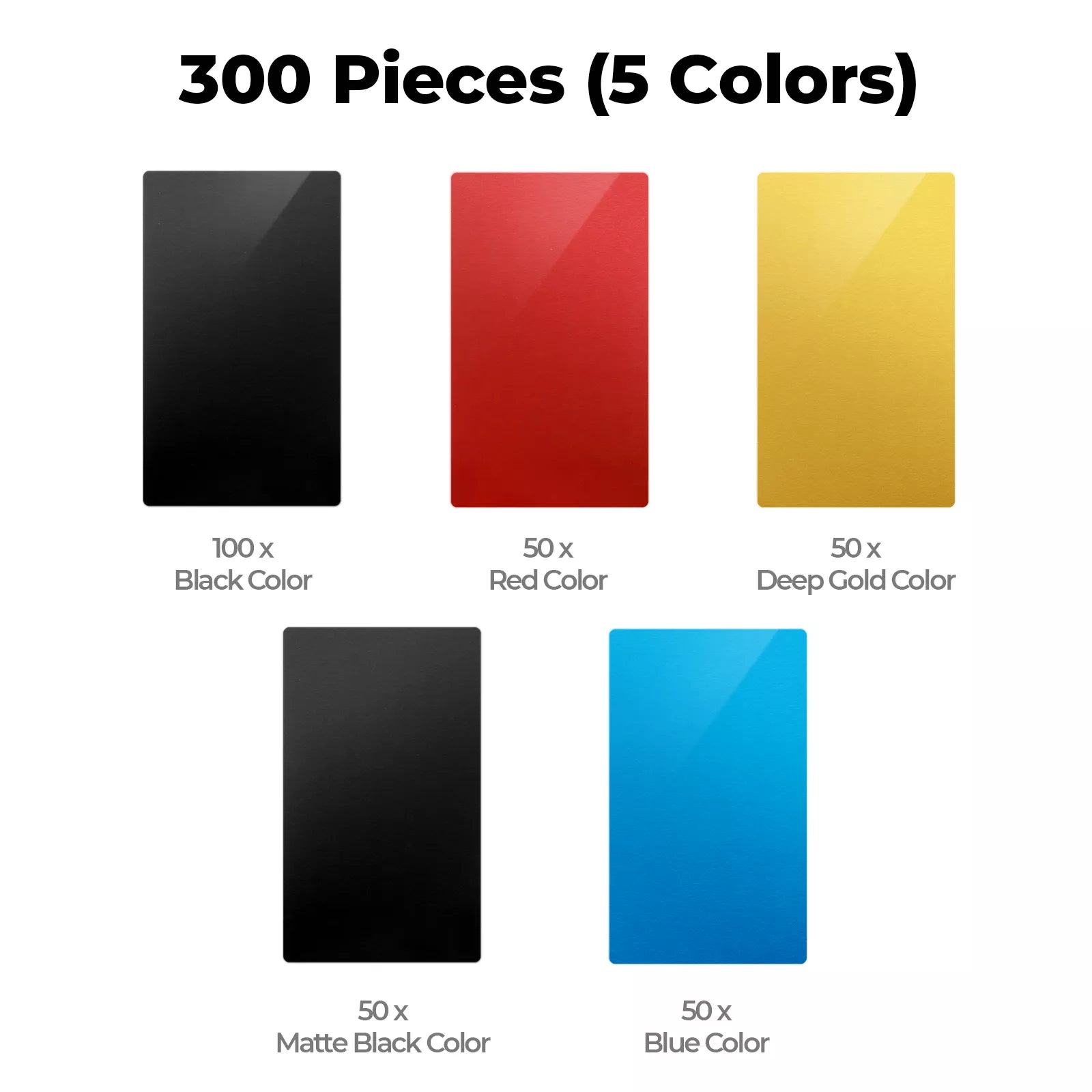 Multicolor Aluminum Business Cards (300pcs)