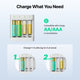 Linogy 4-Slot Li-ion AA & AAA Rechargeable Battery Charger