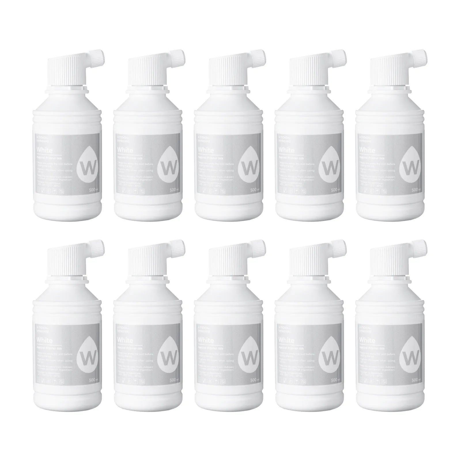 500ml white apparel printer ink 10pcs 01