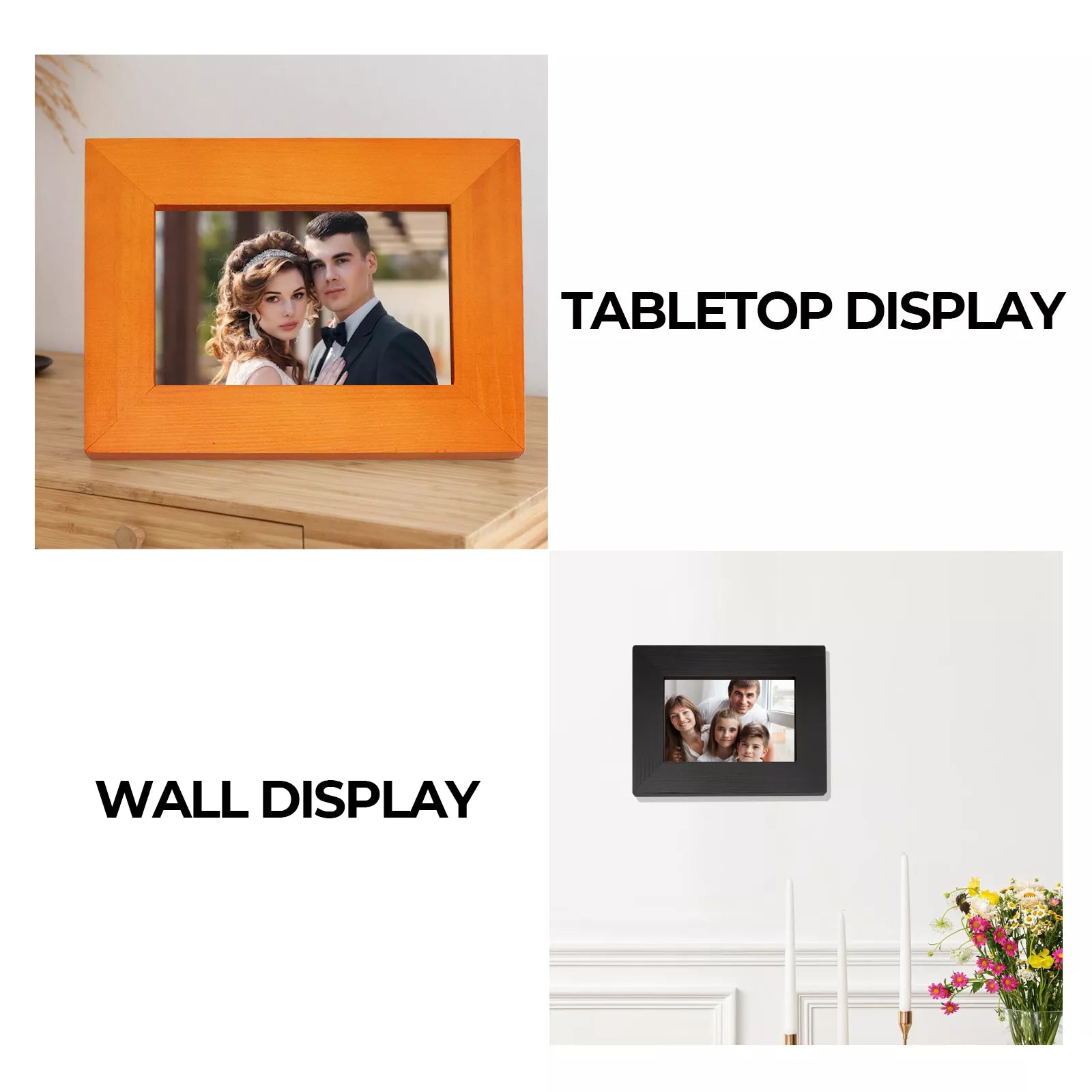 Black Wooden Photo Frame (3pcs)