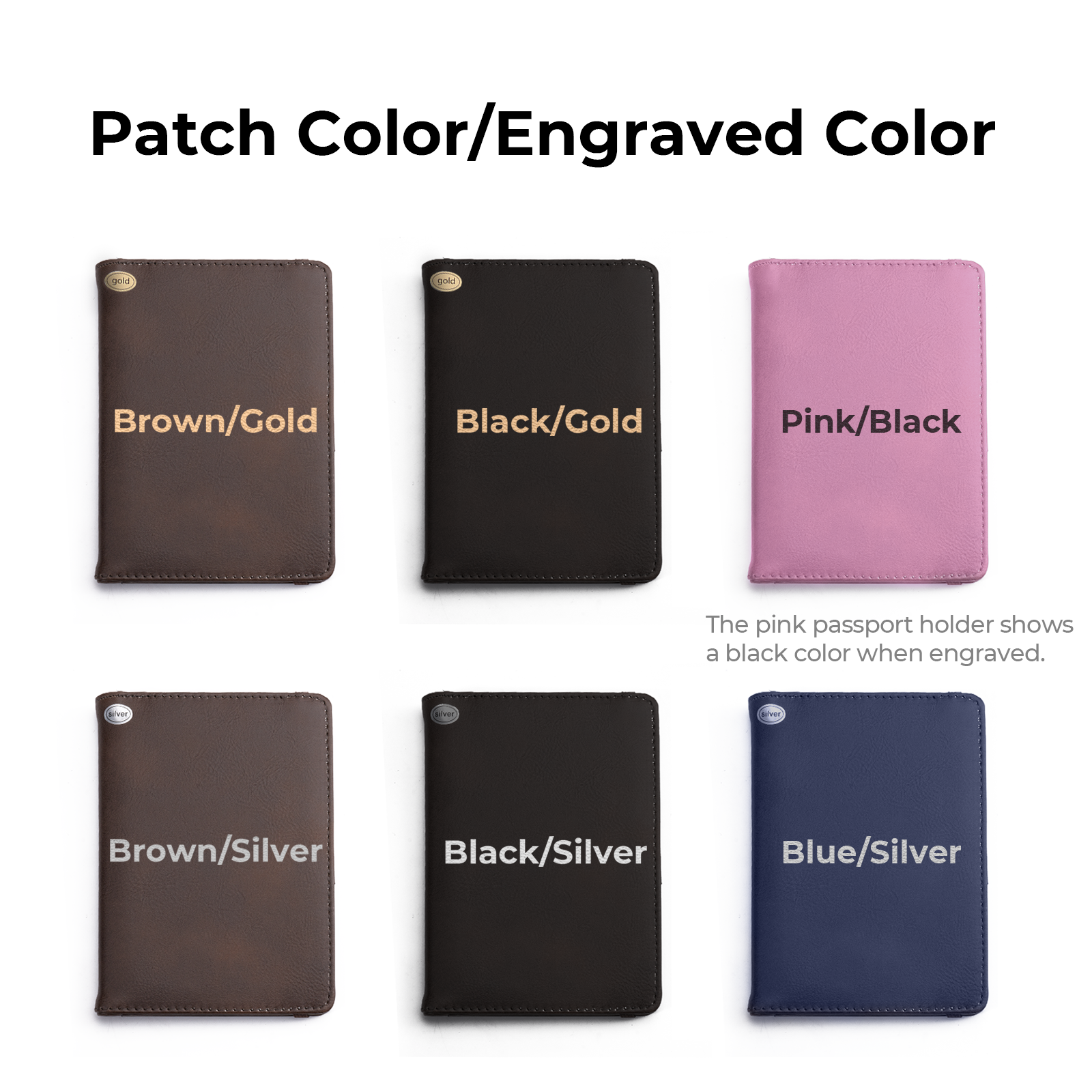 Laserable PU Patch Passport Holder