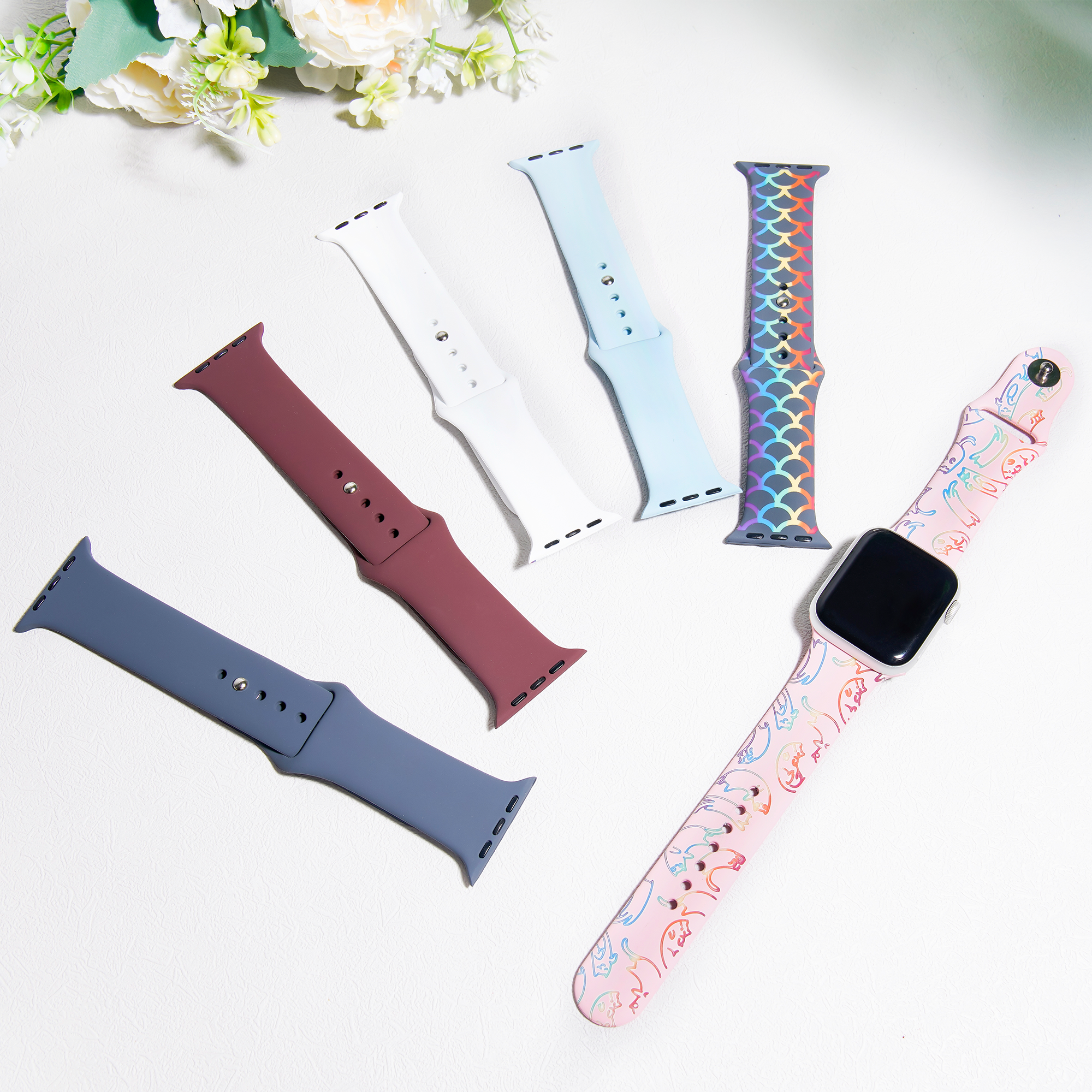 Silicone apple watch bands hotsell