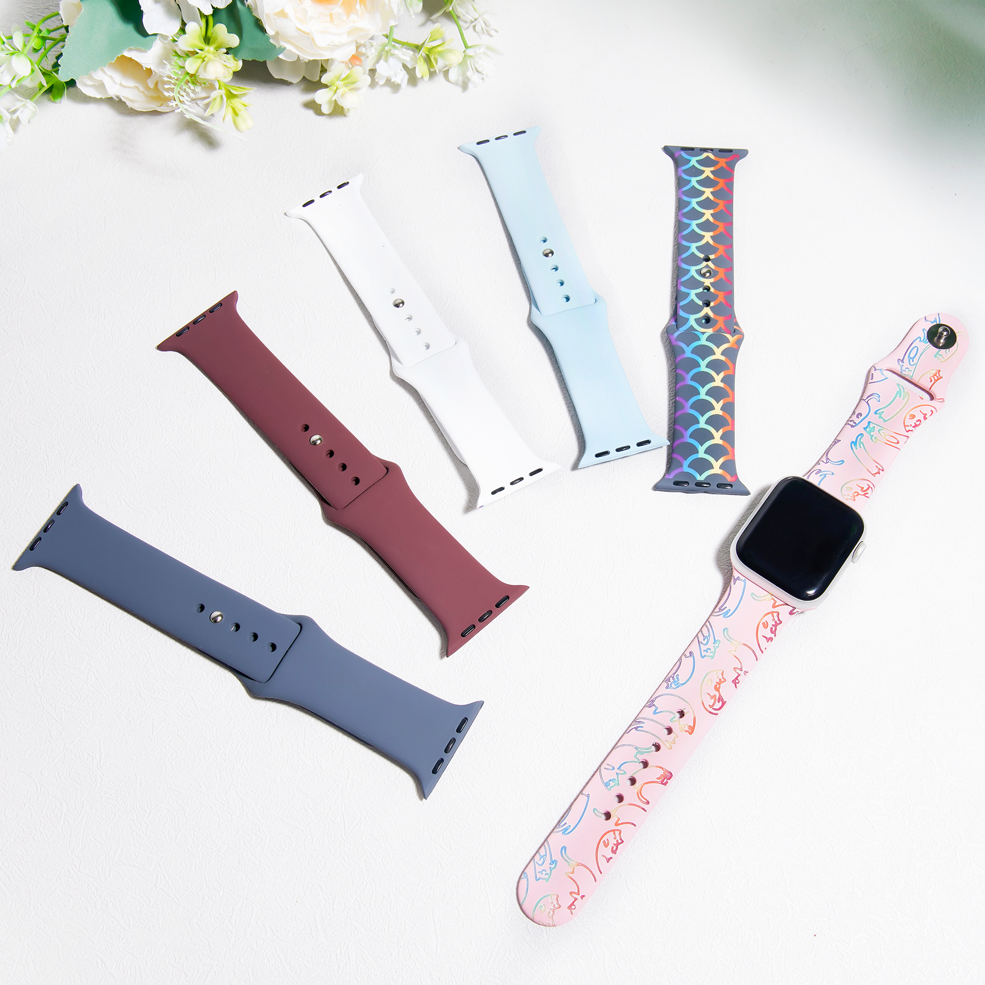 Xtool Silicone Watch Band for Apple Watch Pride Rainbow 