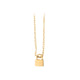 Gold Stainless Steel Lock Necklace (6pcs)