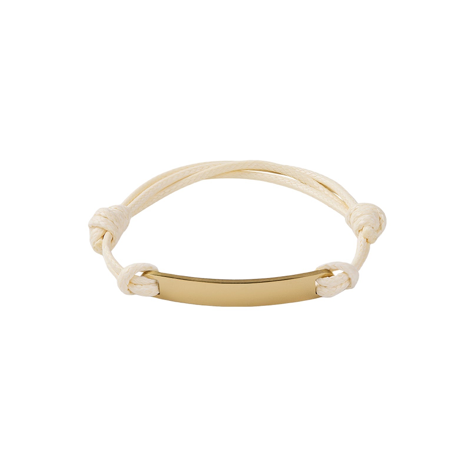 Rectangular Tag Cord Bracelet (3pcs)