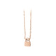 Rose Gold Stainless Steel Lock Necklace (6pcs)