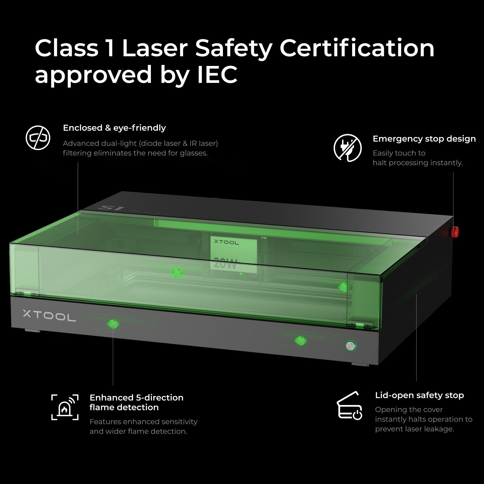 xTool S1 20W Enclosed Diode Laser Cutter