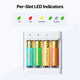 Linogy 4-Slot Li-ion AA & AAA Rechargeable Battery Charger