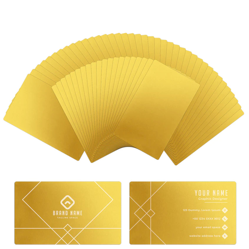 Light Gold Aluminum Business Cards (60pcs)