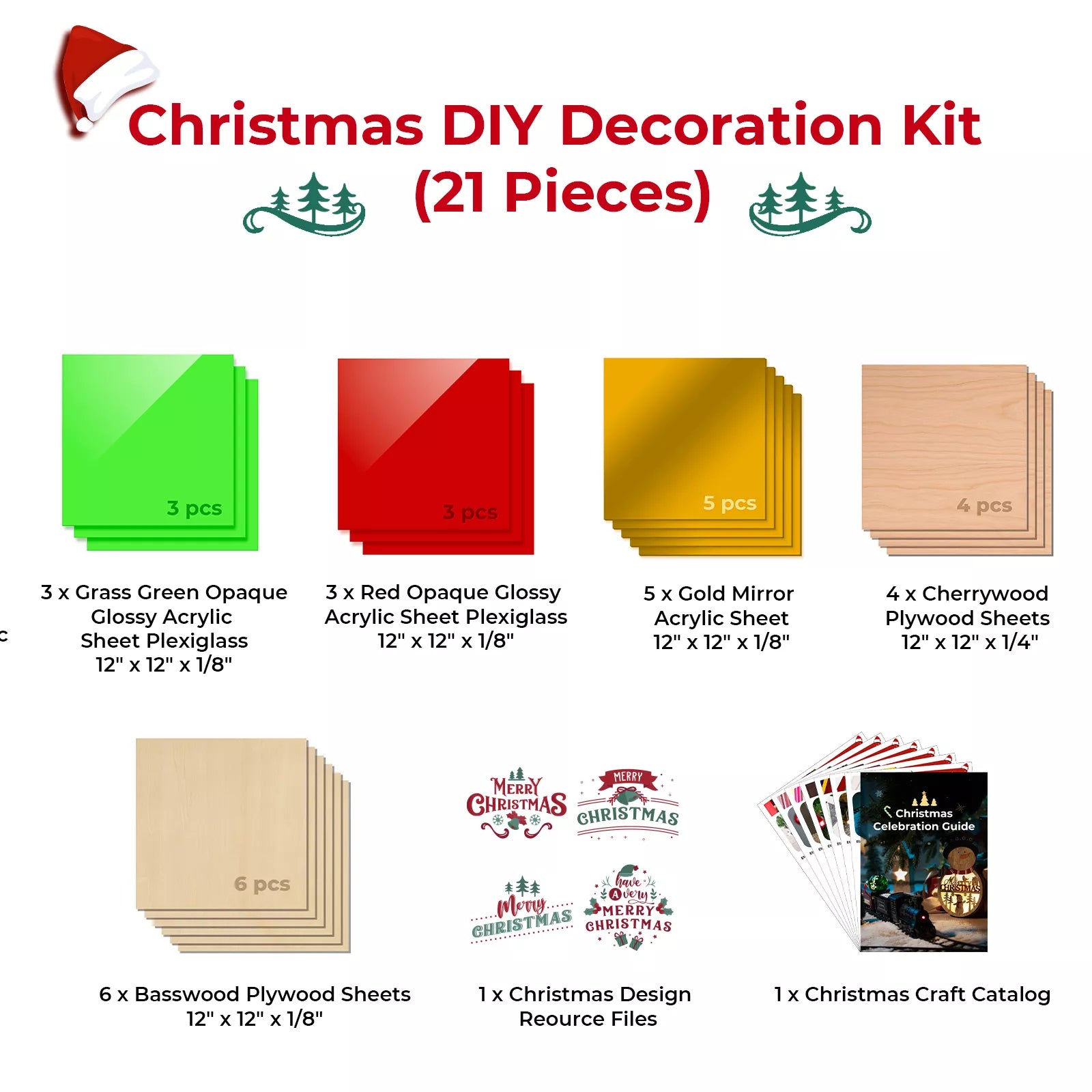 Christmas DIY Decoration Kit (21 pcs)