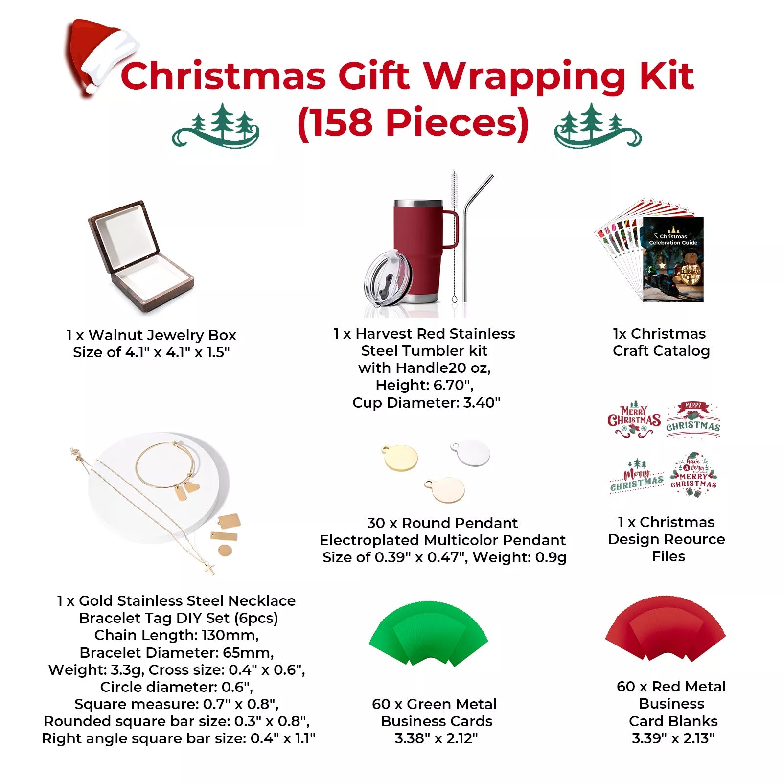 Christmas Gift Wrapping Kit (158 Pieces)