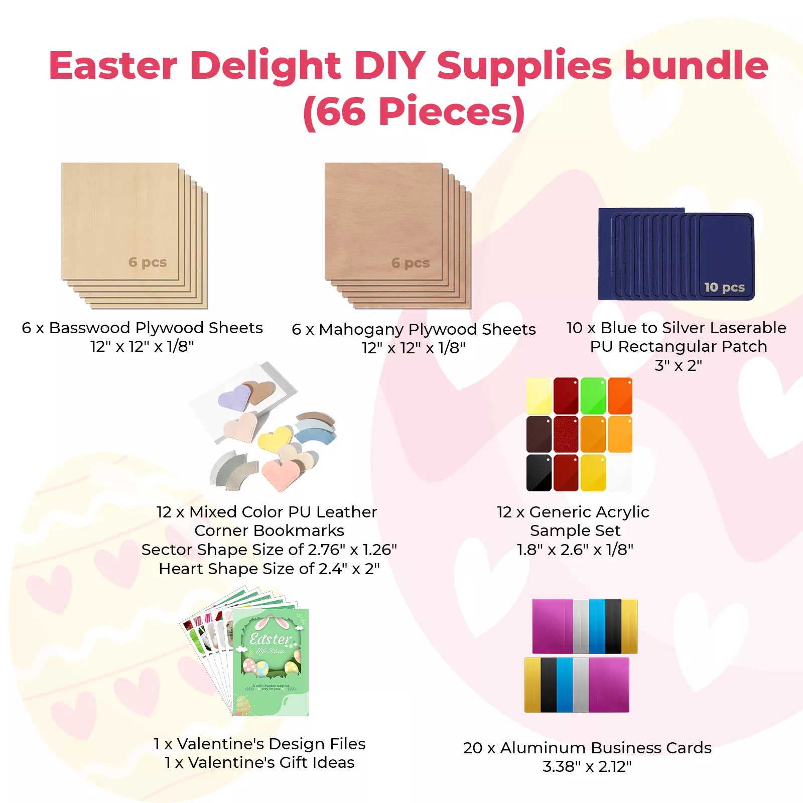 Easter Delight DIY Supplies bundle (66 Pieces)