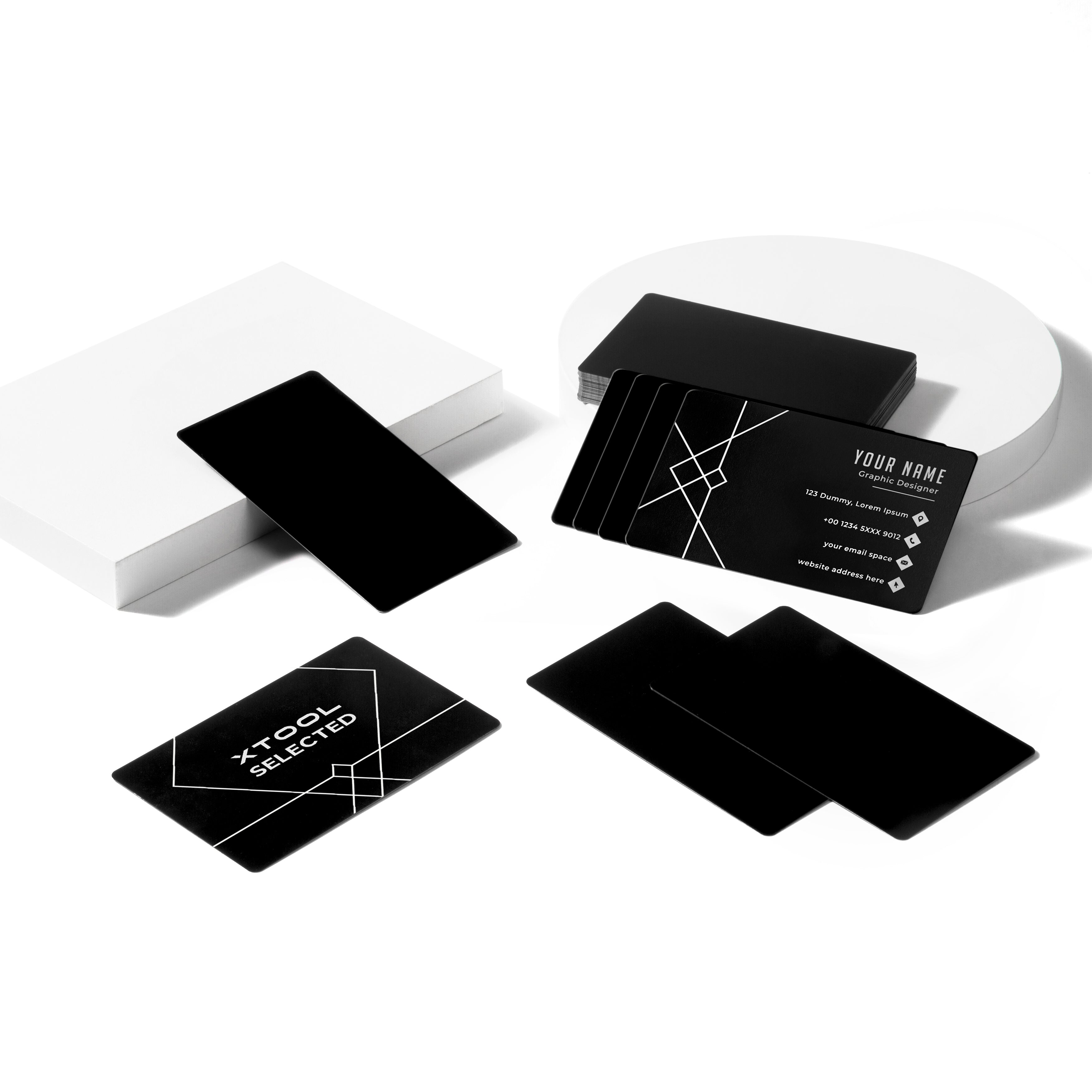 Black Aluminum Business Cards (60pcs)